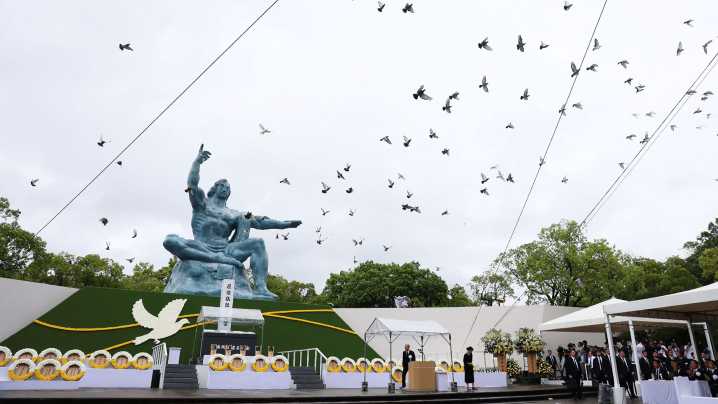 Nagasaki honra a las víctimas de la bomba atómica 80 años después con un minuto de silencio y un mensaje de paz