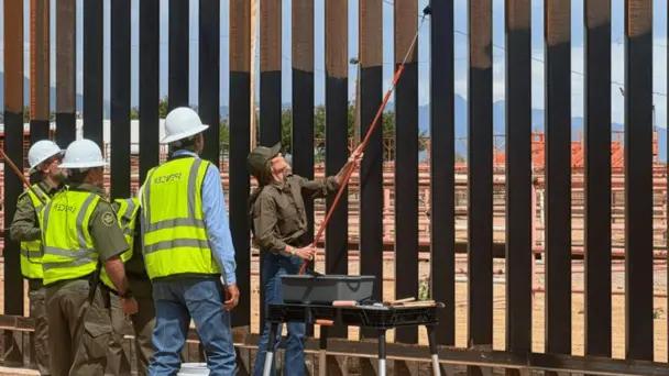 DHS pinta de negro muro fronterizo para dificultar cruce
