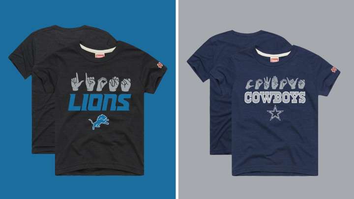 Grab one of the new NFL x American Sign Language collab t