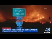 Brush fire explodes to nearly 500 acres near 5 Freeway