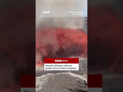 Hawaii's Kilauea volcano gushes lava in latest eruption. #Volcano #BBCNews