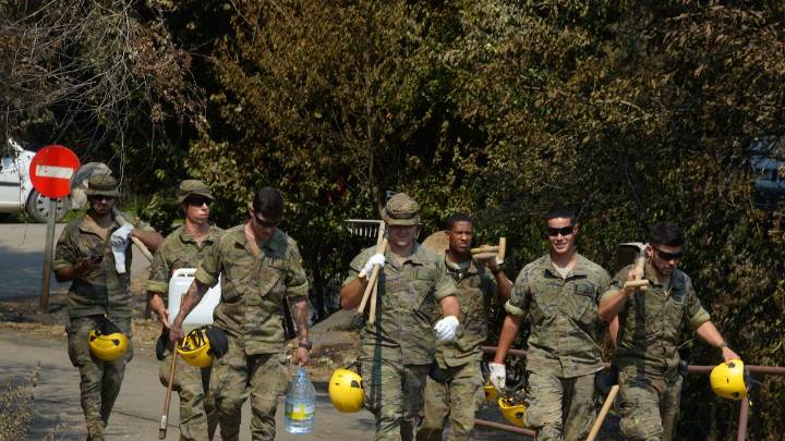 Dos militares, heridos graves en un accidente en Ourense mientras participaban en tareas de apoyo