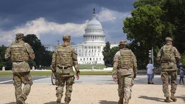National Guard vehicle collides with civilian car near US Capitol