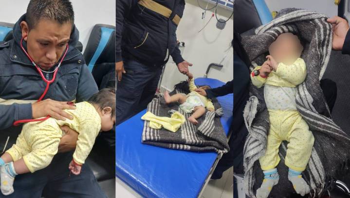 Rescatan con vida a bebé abandonado en calles