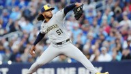 Peralta picks up league-leading 16th win as Brewers blast Blue Jays; Varsho leaves game early