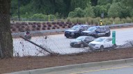 Motorcyclist injured in single vehicle crash on I