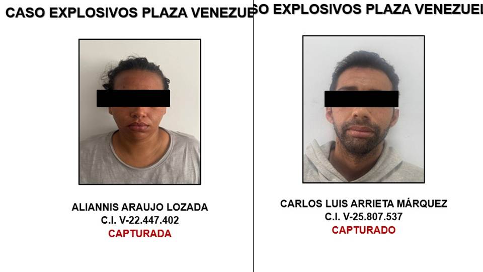 ¿Quiénes son los dos capturados involucrados en el atentado de Plaza Venezuela?