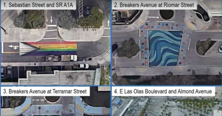 Fort Lauderdale will fight to keep painted crosswalks, including LBGTQ display