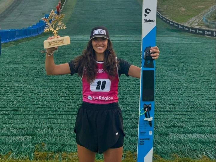 Calgary ski jumper Abigail Strate captures first Grand Prix medal