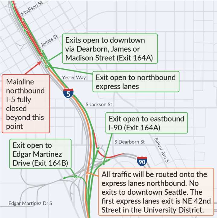 Northbound I-5 closure in Seattle this weekend could affect traffic beyond city limits