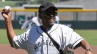 Former Spartanburg Slugger throws first pitch at salute to Negro League,