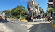 Nuevo bloqueo en el Centro de Puerto Vallarta: pocos manifestantes cierran calle Hidalgo