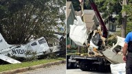 Small plane crashes into Atlanta suburb yard, all 3 passengers hospitalized