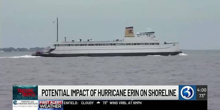 Hurricane Erin churns up big waves, rip currents in Atlantic Ocean