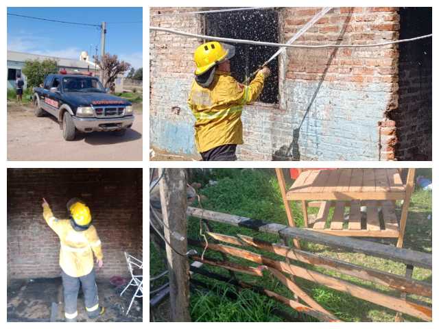 SAN BERNARDO: Vecinos Y Bomberos Trabajaron Juntos Para Apagar Un Incendio