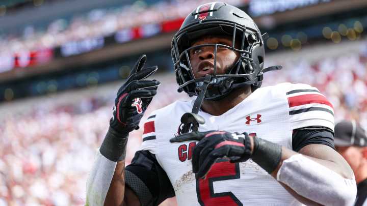 New Browns running back Raheim 'Rocket' Sanders on offense, Nick Chubb