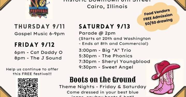 Cairo Set to Host Annual Blues and Gospel Festival in Historic Downtown