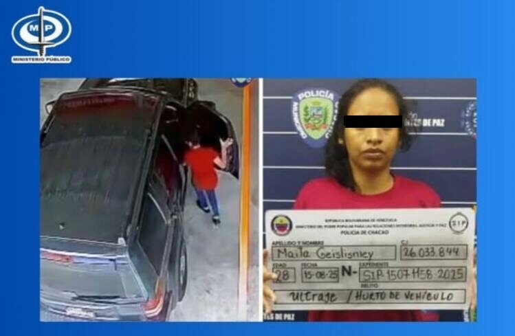 Detenida por hurtar una camioneta