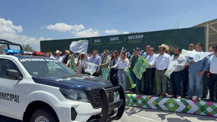 Tamazunchale recibe tres patrullas del Gobierno del Estado para reforzar la seguridad