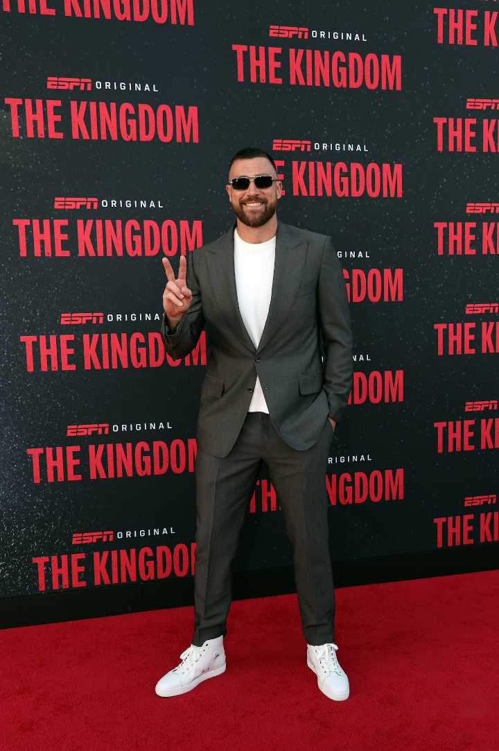 Travis Kelce Joined by Parents Donna and Ed Kelce at ‘The Kingdom’ Premiere