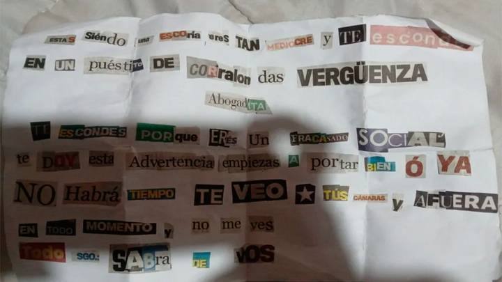 Amenazan a dueño de corralón con un mensaje hecho con recortes digno de una película…