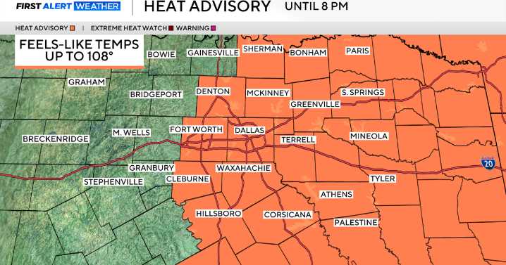 Prepare for a hot, steamy weekend across North Texas as a new heat advisory is issued