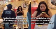Tranquila, mascando chicle y texteando: así reaccionó #LadyPerfumes tras ser detenida