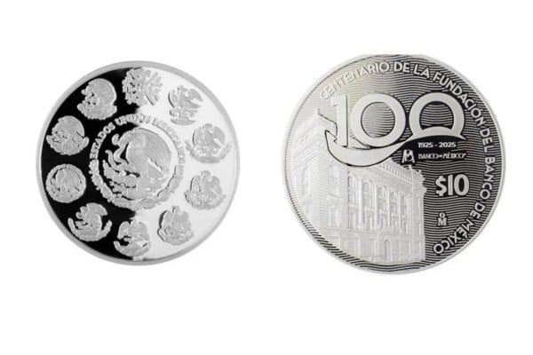 Conmemora Banxico 100 años con moneda de plata y billetes