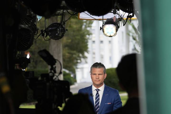 Hegseth reposts video on social media featuring pastors saying women shouldn’t be allowed to vote