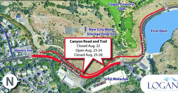 Lagan officials announced that Canyon Road, trail will remain closed for water line insulation