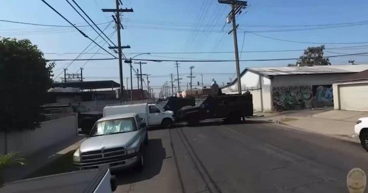 Video shows LAPD drone peer into vehicle of man shot while holding fake gun