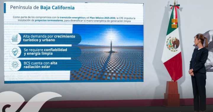 Anuncian construcción de planta termosolar en Baja California Sur, con inversión de 800 mdd