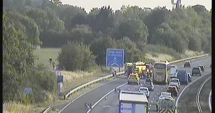 Live: M5 stopped as 'bush fire' unfolds near Gloucester