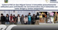 Detienen a 9 durante cateo en 4 inmuebles de San Miguel Canoa