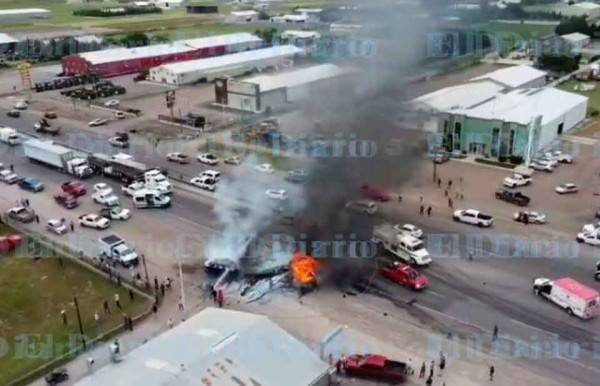 Video.- Cuatro calcinados tras choque en el Corredor Comercial