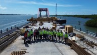 Constatan avance en obras del Puente Vehicular Nichupté, en Cancún