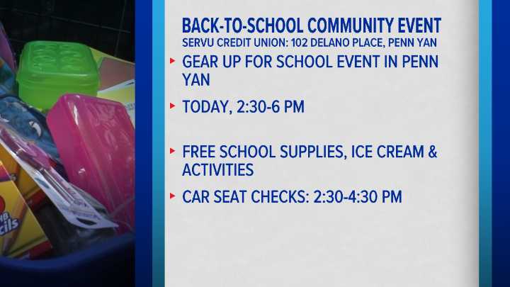 ServU Credit Union in Penn Yan Hosting 'Gear Up for School' Event