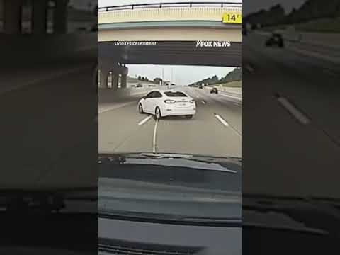 WILD TAKEDOWN: Police stop a stolen vehicle in its tracks #shorts #viral #news #new #usa #us