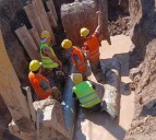 Sameep reparó el caño del anillado de Sáenz Peña y restableció el servicio de agua potable