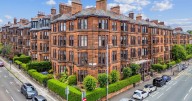 'Exceptional' Glasgow flat with large bow windows and incredible west end views hits the market