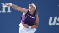 US Open foes Taylor Townsend and Jelena Ostapenko get into a tense back