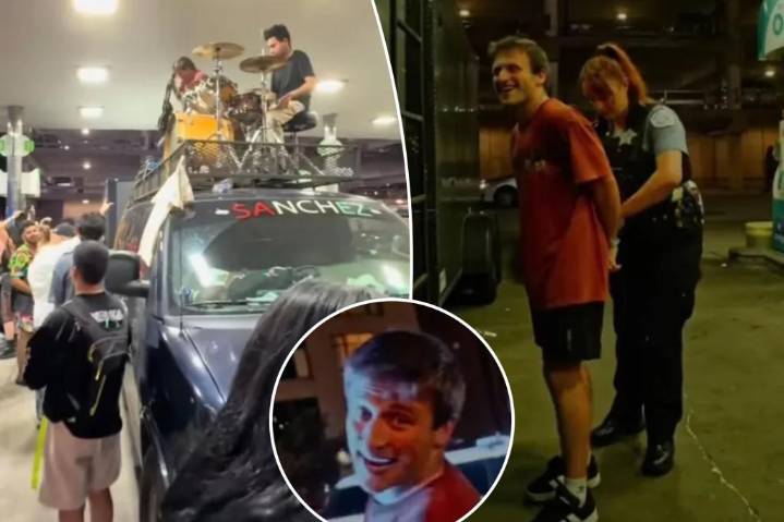 Silly Goose frontman Jackson Foster arrested for pop-up concert at Chicago gas station after Lollapalooza gig