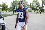Penn State's Deion Barnes encouraged by the progress of Enai White and Evan Kemajou