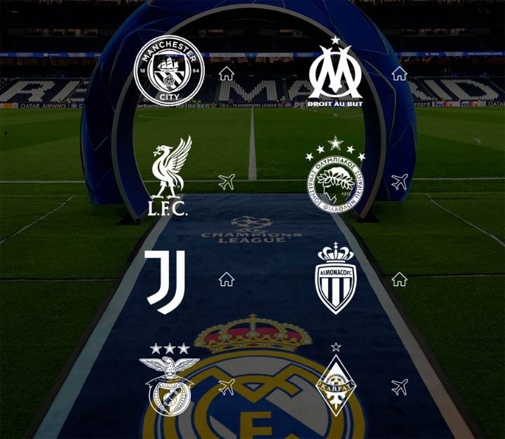 El Real Madrid jugará contra Manchester City, Liverpool y Juventus