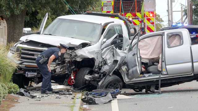 4 hospitalized after 3-car collision on Cape Cod