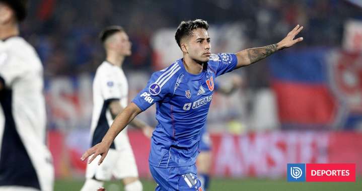 Golazo y ’locura’ azul: Lucas Assadi aventajó a La U ante Independiente con inatajable remate