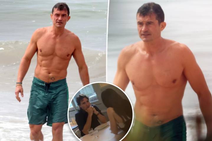 Shirtless Orlando Bloom shows off jacked body at the beach