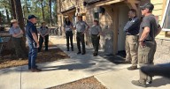 Sen. Mark Kelly visits Grand Canyon as Dragon Bravo Fire burns