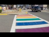 Rainbow crosswalks in Florida painted over