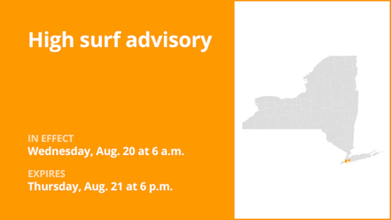 NYC weather: High surf advisory for Brooklyn and Queens for Wednesday and Thursday